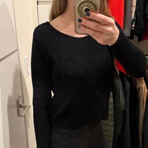 H&M Divided Classic Black low back with bow Women's Sweater S